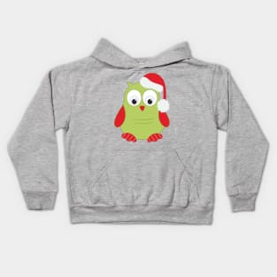 Cute Santa Owl Kids Hoodie